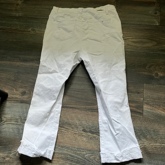 white denim capris LOLA JEANS - Picture 1 of 5